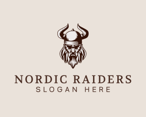 Viking Beard Man logo design