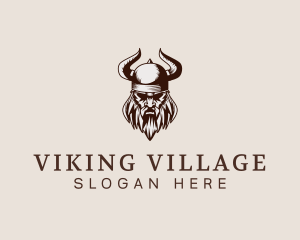 Viking Beard Man logo design