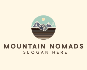 Camping Tent Field logo design