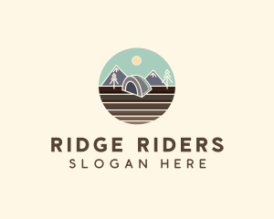 Camping Tent Field logo design