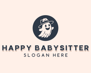 Happy Ghost Hat logo design