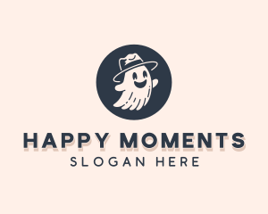 Happy Ghost Hat logo design