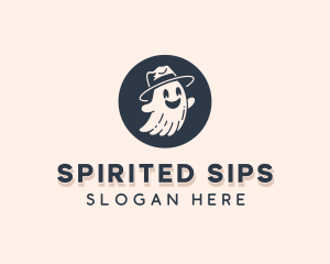 Happy Ghost Hat logo design