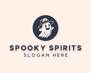 Happy Ghost Hat logo design