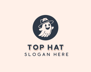 Happy Ghost Hat logo design