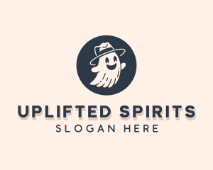 Happy Ghost Hat logo design