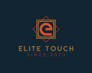 Retro Fashion Letter E logo design