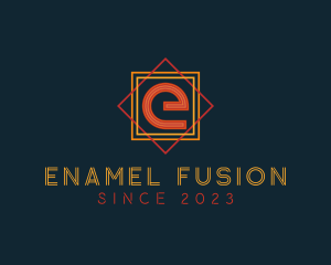 Retro Fashion Letter E logo design