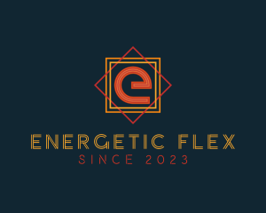 Retro Fashion Letter E logo design