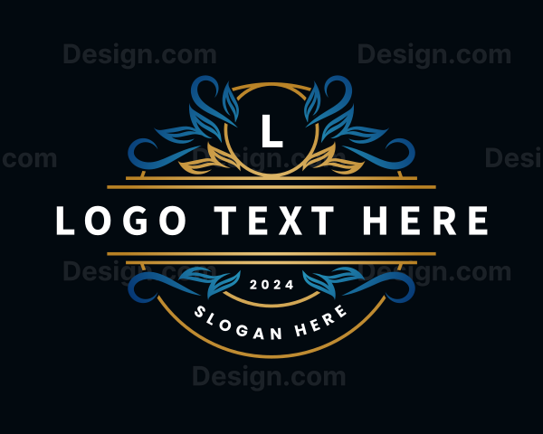 Luxury Leaf Wreath Logo