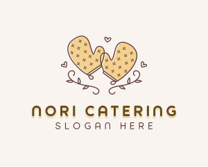 Floral Baking Mitts logo design