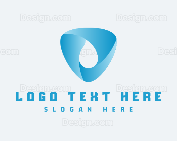 Triangular Water Droplet Logo