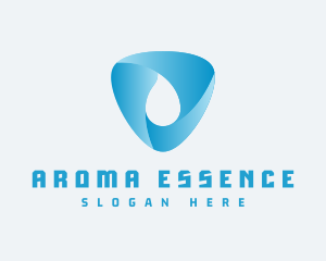 Triangular Water Droplet logo design