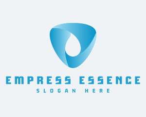 Triangular Water Droplet logo design