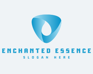 Triangular Water Droplet logo design