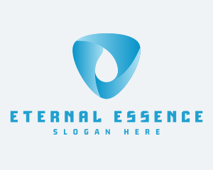 Triangular Water Droplet logo design