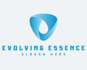 Triangular Water Droplet logo design