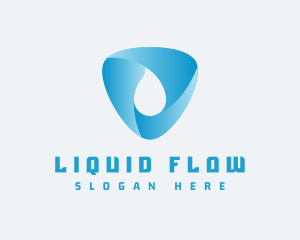 Triangular Water Droplet logo design