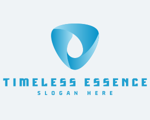 Triangular Water Droplet logo design