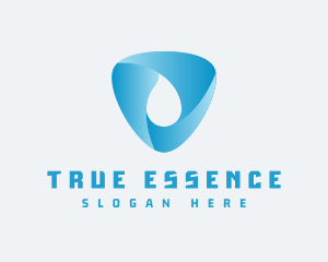 Triangular Water Droplet logo design