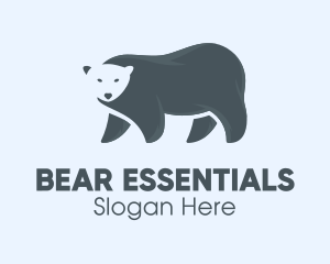 Gray Polar Bear logo design