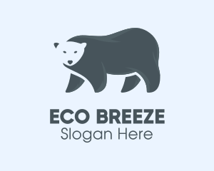 Gray Polar Bear logo design