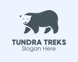 Gray Polar Bear logo design