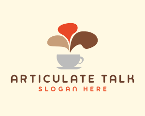 Coffee Cafe Chat logo design