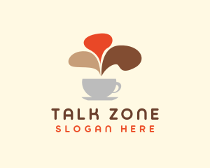 Coffee Cafe Chat logo design