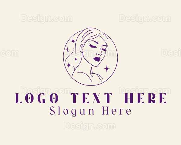 Beauty Salon Woman Face Logo