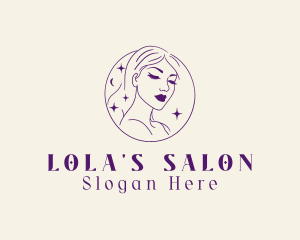 Beauty Salon Woman Face logo design