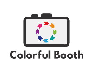 Colorful Puzzle Camera logo design