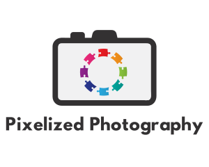 Colorful Puzzle Camera logo design