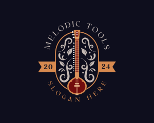 Sitar Musical Instrument logo