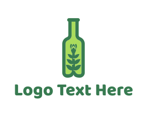 Green Plant Bottle logo