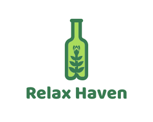 Green Plant Bottle logo