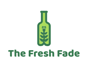 Green Plant Bottle logo design