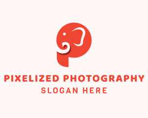 Creative Cute Baby Elephant logo design