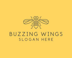 Gray Housefly Wings logo design