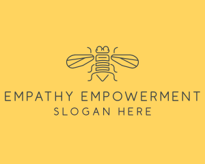 Gray Housefly Wings logo design