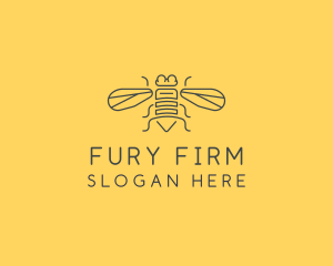 Gray Housefly Wings logo design