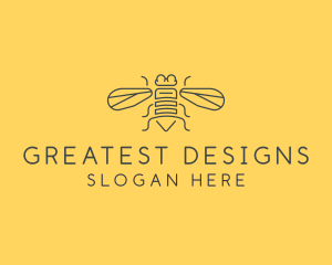 Gray Housefly Wings logo design