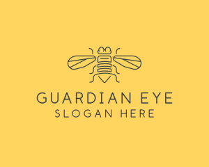 Gray Housefly Wings logo design