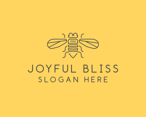 Gray Housefly Wings logo design