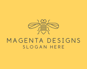 Gray Housefly Wings logo design