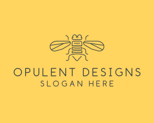 Gray Housefly Wings logo design