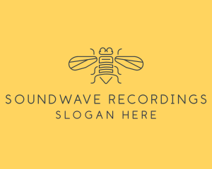 Gray Housefly Wings logo design