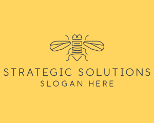 Gray Housefly Wings logo design