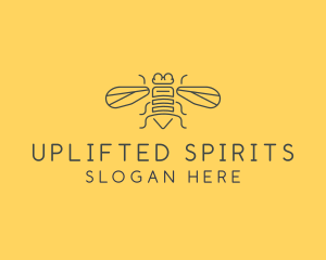 Gray Housefly Wings logo design