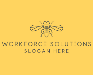 Gray Housefly Wings logo design